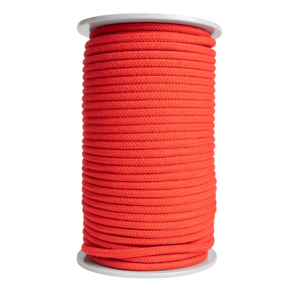 Corde en Coton Tressée 10 mm avec Âme | Noir, Rouge & Écru