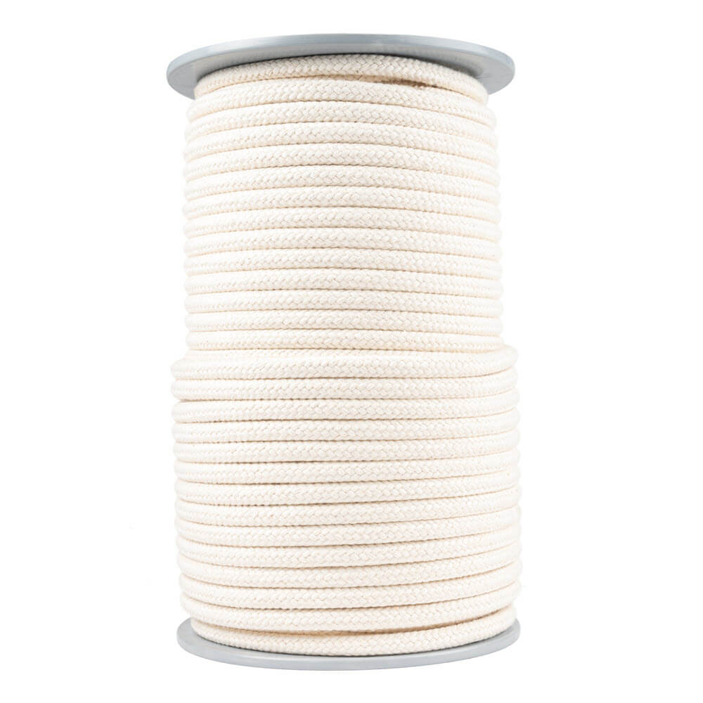 Corde en Coton Tressée 10 mm avec Âme | Noir, Rouge & Écru