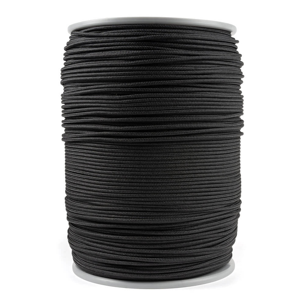 Cordon en kevlar noir de 3 mm avec gaine en polyester