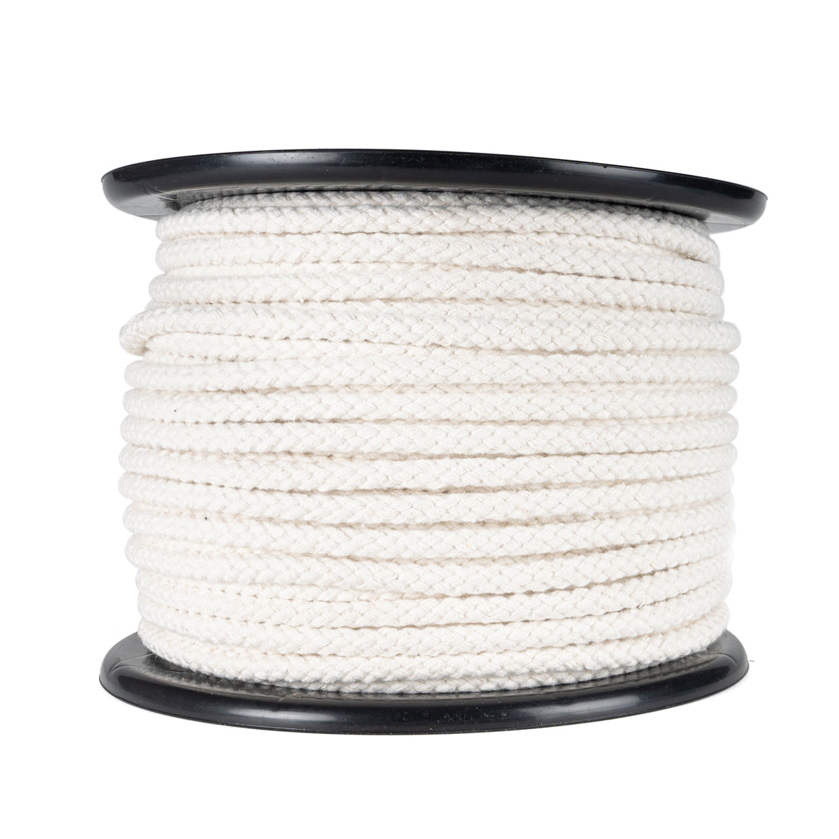 Coton tressé à 8 brins de 6 mm - Couleur écru et noir