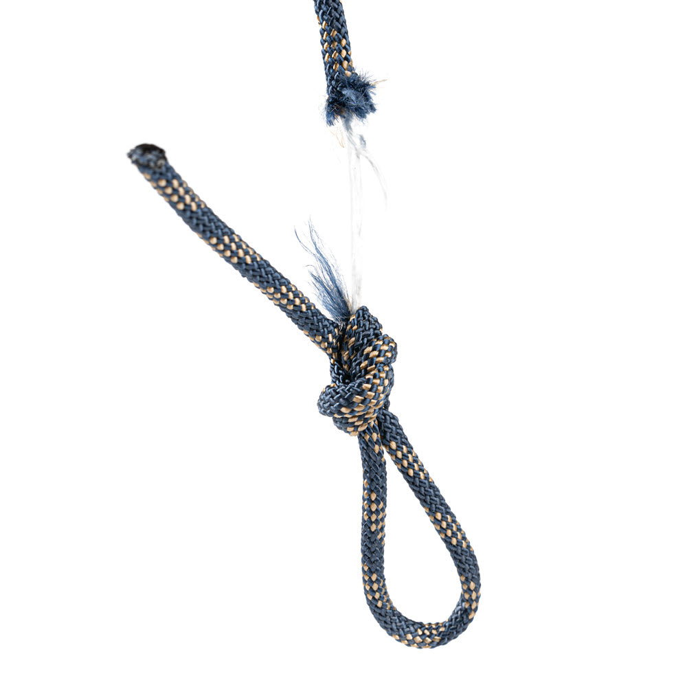 Cordelette HMPE 5mm bleu/or - Test de résistance à la rupture avec nœud de huit