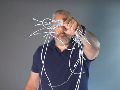HMPE 3 mm avec gaine polyester et fil de marquage bleu — Test de résistance à la rupture