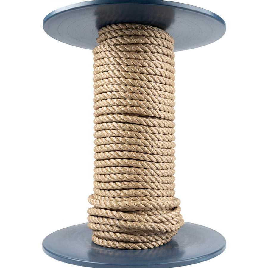 Cordage marin PPMF beige de 10 mm, 3 torons