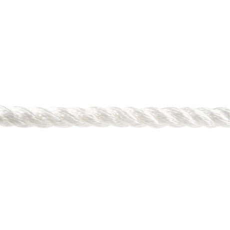 Câble de remorquage cinétique blanc de 22 mm en matériau composite, tressé serré et déroulé, conçu pour les applications de traction lourde et une durabilité à long terme.