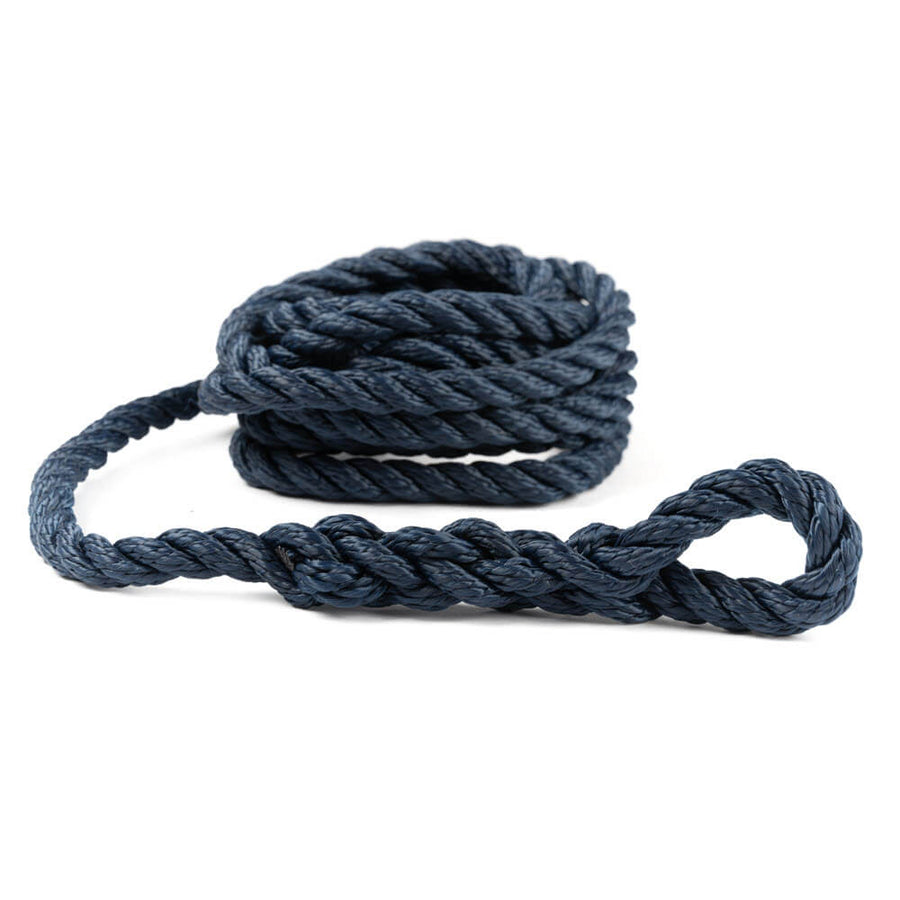 Bout de pare-battage bleu marine avec petit œil épissé