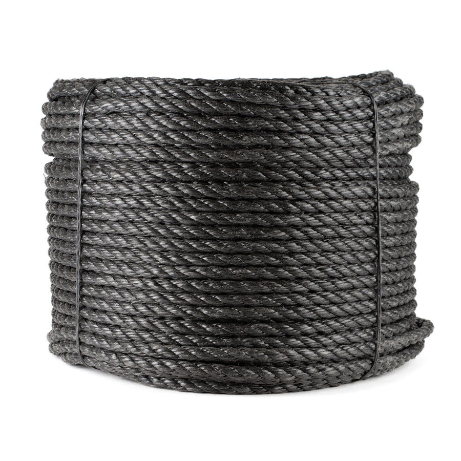 Corde en polypropylène noir pour une rampe d'escalier moderne