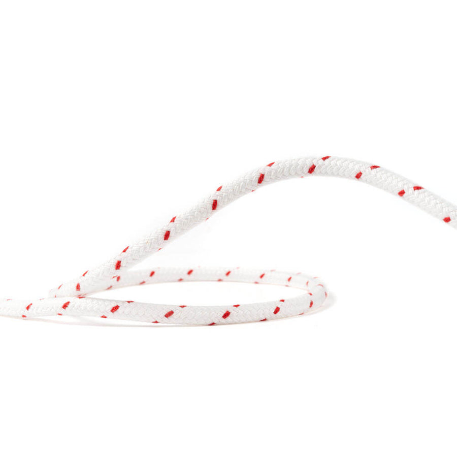 Écoute blanche en polyester filé avec fil repère rouge