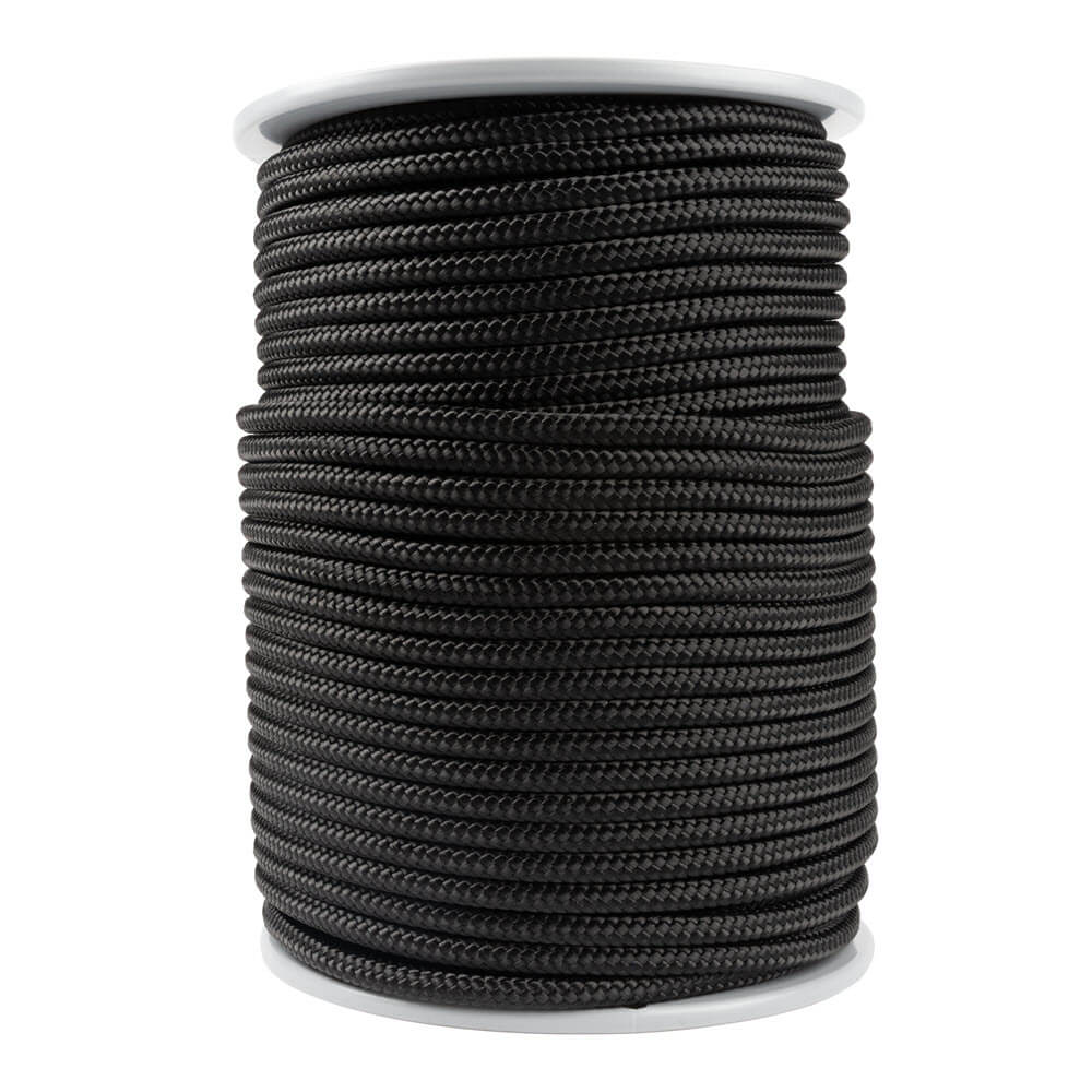 Cordon de tirage en nylon noir - 7 mm Pour portes à enroulement rapide